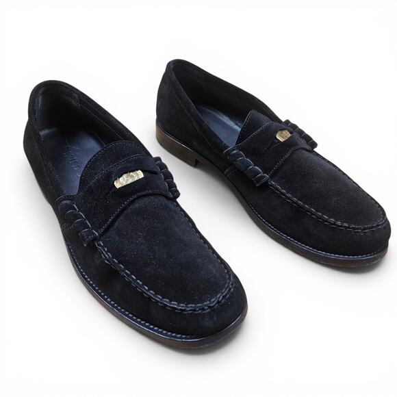 RHUDE Penny Loafers Mens 12 ITALY Black Suede Leather Luxury Designer Minimalist main image 7